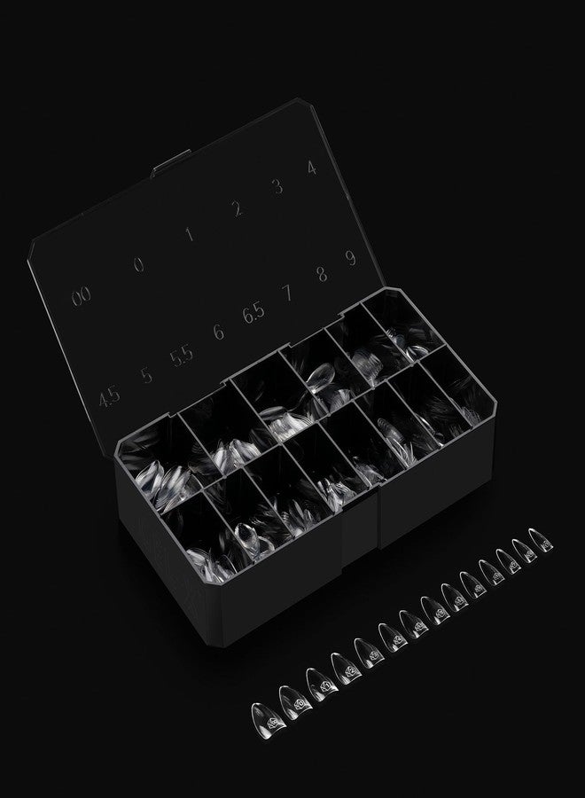 APRÉS Apres Gel-X® Stiletto Box of Nail Tips | 280 Gel-X Tips, Soft Tips, 14 Sizes 00-9 | Half-sizes Included (Natural Stiletto Short, 280 Count) - Image 5